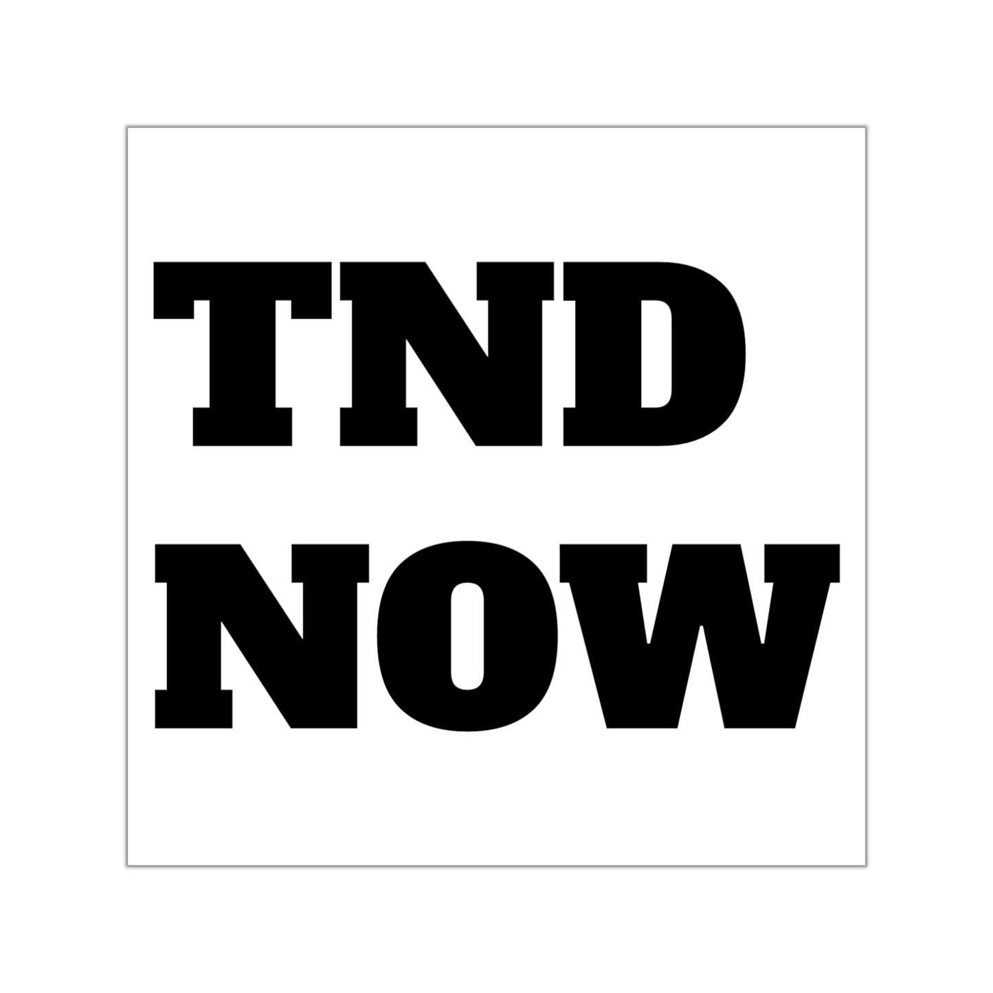 TND Branded Square Vinyl Stickers